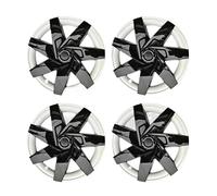 4PCS Wheel Cover Compatible With Tesla Model Y Hubcap Performance Replacement 19Inch Hub Cap Automobile Wheel Parts Full Rim Accessories(Black and white)
