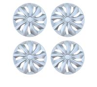 4PCS Wheel Covers for Universal Wheel Cover Hubcap R14 R15 R16 Inch| Full Automobile Accessories | Full Rim Protection | Snap-On Installation,R16 Silver