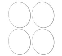 4Pcs Wheel Rim Ring Set, Aluminum Alloy 16 Inches R16 Wheel Rim Protectors Guard Fits Flat Edge Rims, Self Adhesive Installation (Silver Color)