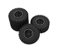 4PCS Wheel Tires with Extended Couple for Traxxas For TRX4M For Defender 118 1/18 RC Crawler Car Design Suitable for Rough Terrain Use (Silver A)