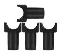 4pcs Wheelchair Seat Rail Guide U Shaped Black Plastic Support Blocks | Replacement Part for Transport Chairs, Detachable Fit, Easy Installation, Frame Stability and Wear Reduction