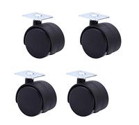 4Pcs Wheelniture Universalers,360° Swivel Wheelers,Heavy Duty Swiveler Trolley Wheel,Small Nylonor Wheels,with Accessories,Black/Universal/50Mm/2In