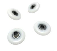 4pcs Wheels Rowing Machine - 43mm for Machines Exercise Fitness White Plastic Equipment Replacement Parts Bearings Seat Sturdy Bikes Rowing Pulleys High-Strength Having