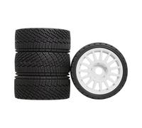 AWHAO 4Pcs Wheels Tires DIY Professional Upgrade Easy Installation Sturdy Direct Repair for 1:7 W233, White Hex