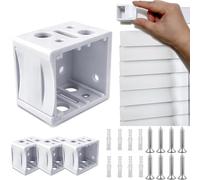 4PCS White Blind Brackets, Heavy-Duty 25mm Venetian Blind Mounting Brackets for Headrail, Easy Install Window Blinds Accessories for Venetian, Wood & Horizontal Blinds