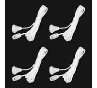 4pcs White Light Pull Cord String with Connector for Ceiling Switches Bathroom Light