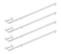 4pcs White Metal Desk Pegboard Mount Clip Adjustable Height for Tabletops | No-drill Clamp Design, Fits 1-5.5cm Thick Surfaces, Quick Removal for Home Office and Workbench