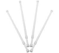 4pcs White Plastic Adjustable Curtain Bar Extension Rod