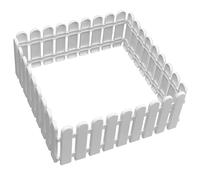 4pcs White Plastic Garden Fence Panels - Decorative Lawn Edging for Flower Beds & Pathways - Durable Outdoor Border for Garden Borders and Landscapes