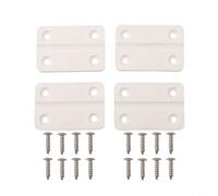 4pcs White Plastic Hinges for Igloo Cooler Box Replacement, Comes with 16 Screws for Installation Ease