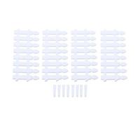 4Pcs White Plastic Picket Fencing Wooden Effect Garden Edging Lawn Border Edge