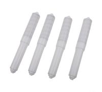 4pcs White Plastic Toilet Paper Roll Spindle With Spring Loaded Expandable Rod For Bathroom Tissue Holder Replacement Insert 10.6cm To 16cm