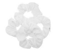 4pcs White Pocket Scrunchy with Hidden Zipper for Women and Travel | Polyester Build, Discreet Compartment, High Elastic Hold, Gym and Adventure Use, Secure Valuables Storage