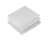 4pcs White Polypropylene Sheets - 150mm x 150mm, Durable PP Plastic Board for DIY, Electronics, and Industrial Use(150x150x4mm)