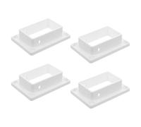 4pcs White Pvc Fence Brackets for Vinyl Systems 2x3.5 Slotted