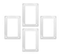 4pcs White Pvc Vinyl Fence Rail Brackets 2x3.5 Inch