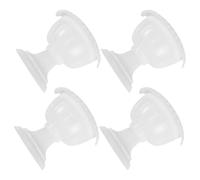 4pcs White Rococo Wall Mounted Half Urn Planter with Drainage Opening