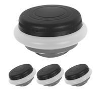 4pcs White Stainless Steel Palette Cups with Lid for Artists | Secure Screw Tops, Integrated Mixing Palette, for Acrylic and Gouache Paints, Field Sketching Trips