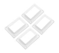 4pcs White Vinyl Fence Bracket Panel Mounting 2x3.5 Slotted Pvc