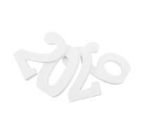 4pcs White Wooden Number Decoration 2026 Standing Table Sign