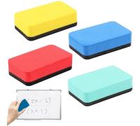 4Pcs Whiteboard Eraser - EVA Magnetic Board Cleaner Eraser,Washable Drywipe Eráser,Wiper with Strong Magnet for Dry Erase Boards,Office/School Accessories (Fits Small & Large Whiteboards)