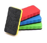 4Pcs Whiteboard Eraser Magnetic,4 Colors EVA White Board Rubber,Magnetic Whiteboard Eraser with Thick Felt Pad,Heavy Duty Erasers for Home Office Classroom（10.7x5.5x2cm）