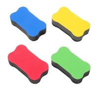 4pcs Whiteboard Eraser Magnetic，MEOAlBkey Colourful Whiteboard Rubber with Thick Felt Pad Reusable Whiteboard Cleaner for Home Office and Classrooms