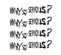 4pcs Why So Serious Car Stickers Funny Reflective Car Window Decals Halloween Theme Bumper Sticker Decal Self-Adhesive Car Decal Decorations for Truck Motorcycle Window