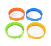 4pcs Wide Mouth Mason Jar Sprouting Lids 86mm Plastic Metal Mesh