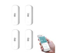 4PCS WiFi Hygrometer Thermometer Sensor, Smart Temperature Humidity Monitor with Remote App Notification Alert, for Home, Greenhouse, Work with Tuya/for Smart Life APP