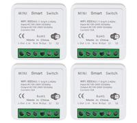 4PCS WiFi Smart Switch Light Switch, APP Remote Control, Voice Control, Function, LAN Control, 2 Way 16A