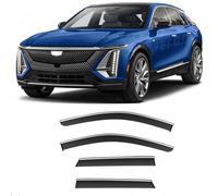 4PCS Window Visors Rain Guards Shield for Cadillac Lyriq MK1 2022-2025, Out-Channel Rain Guards Shields Vent Deflector Shade Wind, Tape-On Outside-Mount