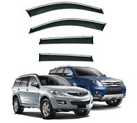 4PCS Window Visors Rain Guards Shield for Great Wall X240/X200 MK1 2005-2020, Out-Channel Rain Guards Shields Vent Deflector Shade Wind, Tape-On Outside-Mount