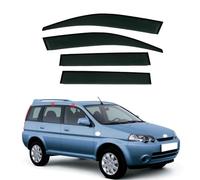 4PCS Window Visors Rain Guards Shield for HR-V MK1-GH 1998-2012, Out-Channel Rain Guards Shields Vent Deflector Shade Wind, Tape-On Outside-Mount