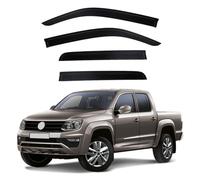 4PCS Window Visors Rain Guards Shield for VW Amarok MK1 2010-2021, Out-Channel Rain Guards Shields Vent Deflector Shade Wind, Tape-On Outside-Mount