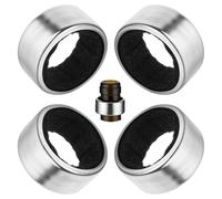 4PCS Wine Drip Collar,Wine Bottle Drip Collar Stainless Steel Wines Collars Drips Rings Simple Wines Drop Stoppers with Velvet Felts Dripper Guard Holder Tools Bar Kitchen Gadgets WineAccessories