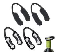4PCS Wine Foil Cutter Black Foil Cutter for Wine Bottles Plastic Foil Cutter Openers Handheld Bottle Wine Foil Remover Wine Bottle Foil Cutter Wine Bottles Wine Tool Accessory for Wine Lovers