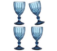 4pcs Wine Glass Cups Embossment Juices Drinking Cups Elegant Beverage Glassware Champagne Goblets for Elegant Parties Drinking Glasses
