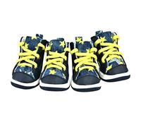 4pcs Winter Outdoor Warm Pet Dog Denim Shoes Puppy Canvas Shoes Small Dogs Sport Casual Anti-Slip Boots Dog Socks Pet Product (Size : 2)