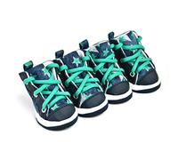 4pcs Winter Outdoor Warm Pet Dog Denim Shoes Puppy Canvas Shoes Small Dogs Sport Casual Anti-Slip Boots Dog Socks Pet Product (Size : 3)