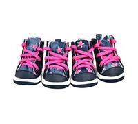 4pcs Winter Outdoor Warm Pet Dog Denim Shoes Puppy Canvas Shoes Small Dogs Sport Casual Anti-Slip Boots Dog Socks Pet Product (Size : 3)