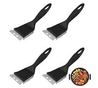 4Pcs Wire BBQ Brush Metal BBQ Grill Cleaning Brush Stainless Steel Barbecue Bristles Cleaner Heavy Duty Barbecue Oven Grill Kitchen Metal Wire Cleaning Brush for Clean Grill Surface Cleaning