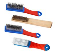 4Pcs Wire Brushes for Cleaning, Metal Brush Set, Rust Removal Wire Brushes, Wire Brush Paint Stripping and Shoe Scrubber