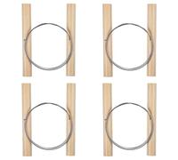 4Pcs Wire Clay Cutter, Carving Pottery Tools with Wood Handle Cheese Plasticine Dough Cutting Pottery Tools for Clay Sculpting, Potterys Craft, Ceramic Arts, Modeling, and DIY Clays Projects