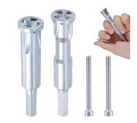 4pcs Wire Stripping and Twisting Tools, Aluminum Alloy Hex Shank Wire Twisting Tool Cable Wire Connector Tool Wire Cable Nut Twister Tool for Electric Drill Bit Automatic Wire Stripper