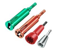 4PCS Wire Twisters Tool for Drill, 6mm Hex Shank Electrical Wire Nut Twisters, 3 Way 5 Way Quick Connect Tool for Electrical Wiring Power Drill Attachment for Wires