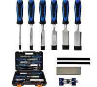 4Pcs Wood Carpentry Chisel Set 1/4 1/2 3/4 1 5/4 3/2 Inch Heavy Duty Hand Tools Carving and Woodworking Carbon Steel Sculpting Set