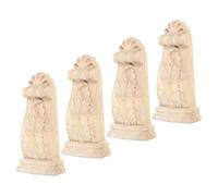 4pcs Wood Carved Corner Decoration Solid Wood Corbel for Shelves | 4 X Carving Corbel, Paintable Surface, Ornate European Style, Furniture Makers and Wall Corners
