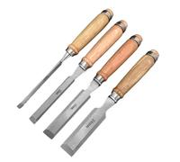 4Pcs Wood Carving Chisels Set 6/12/18/24mm Chrome-Vanadium Steel Beech Handles