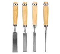 4PCS Wood Carving Set, Professional Woodworking Chisels, Engraving Tools with Chrome Vanadium Alloy Steel Blades and Wooden Handles, Perfect for Wood Carving, Whittling, and